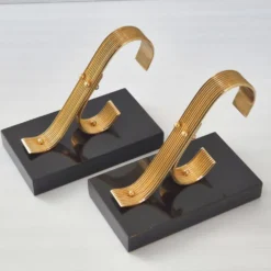 Paire de serre-livres Gold Starry vintage 1960