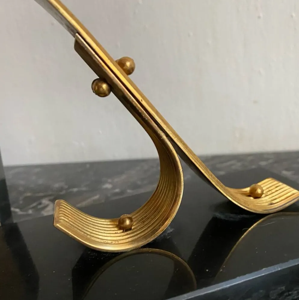 Paire de serre livres modernistes Gold Starry