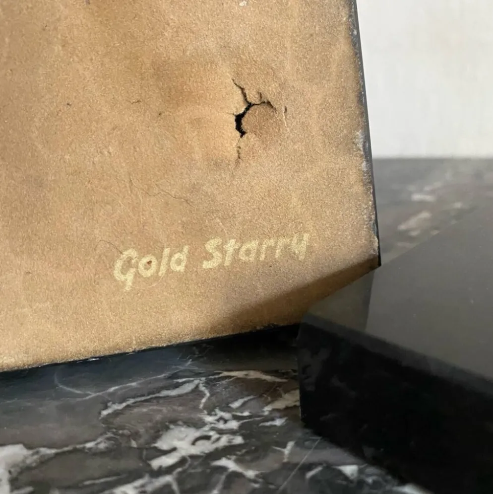 Paire de serre livres modernistes Gold Starry