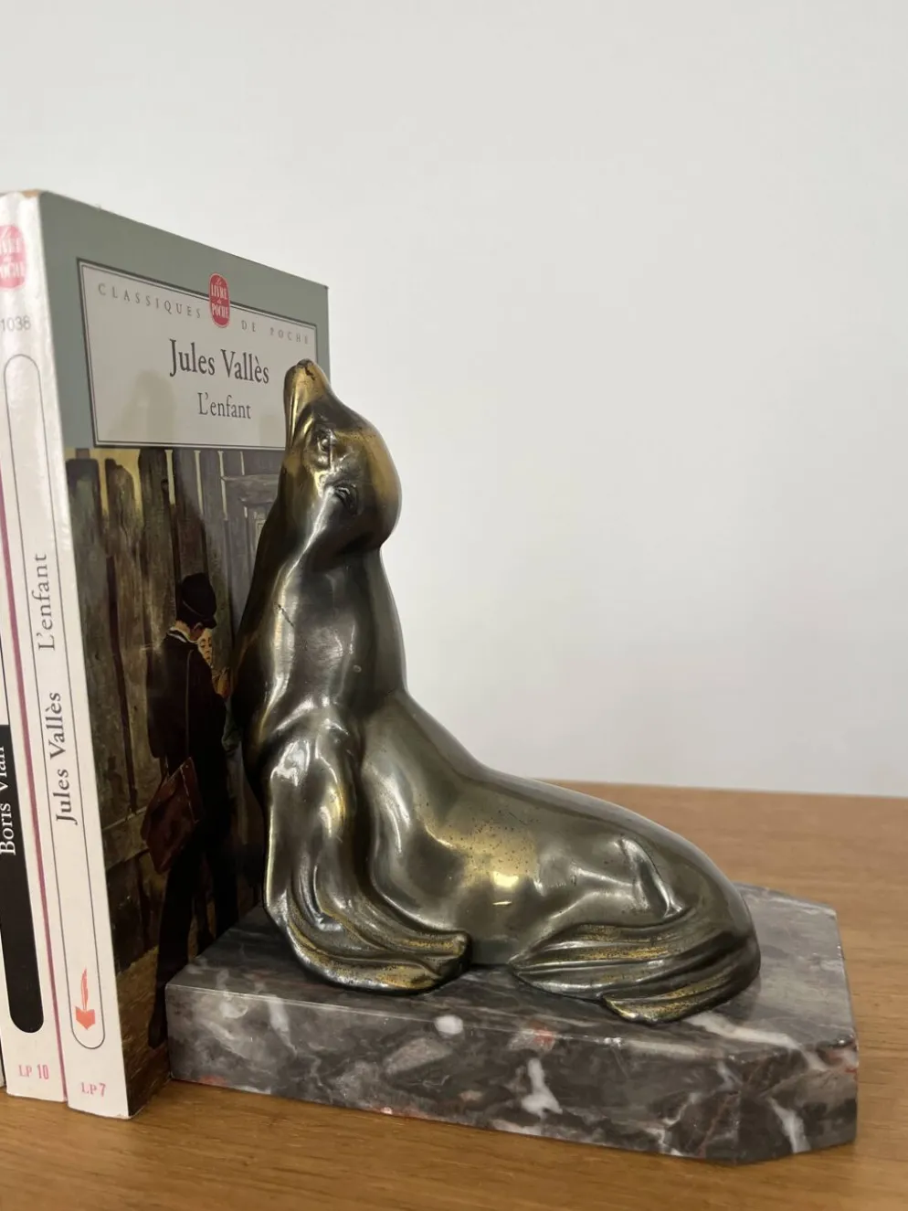 Paire de serre-livres « Otarie » Art Déco