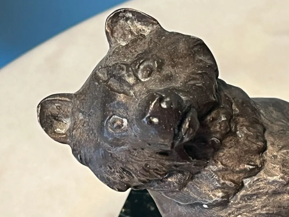 Paire de serre-livres ours par thomas cartier