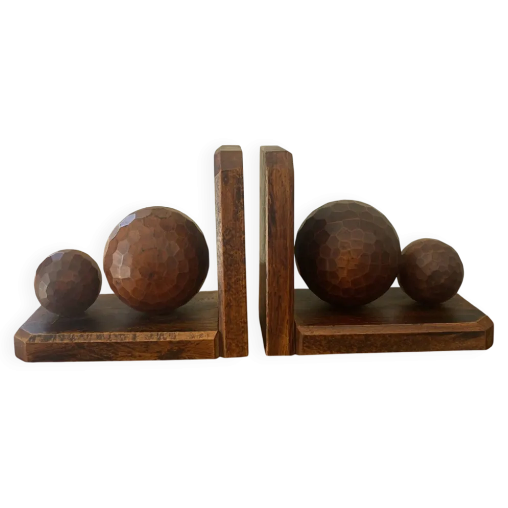 Paire de serres-livres boules
