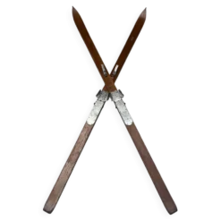 Paire de skis vintage en bois L=203 cm