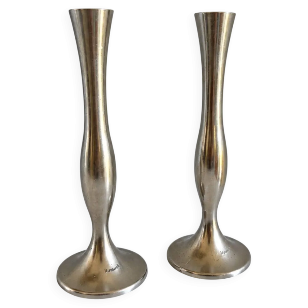 Paire de soliflores/ bougeoirs vintage Damart