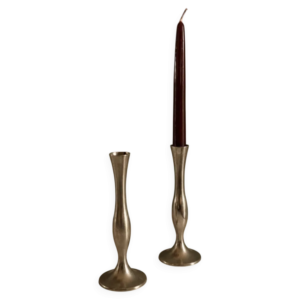 Paire de soliflores/ bougeoirs vintage Damart