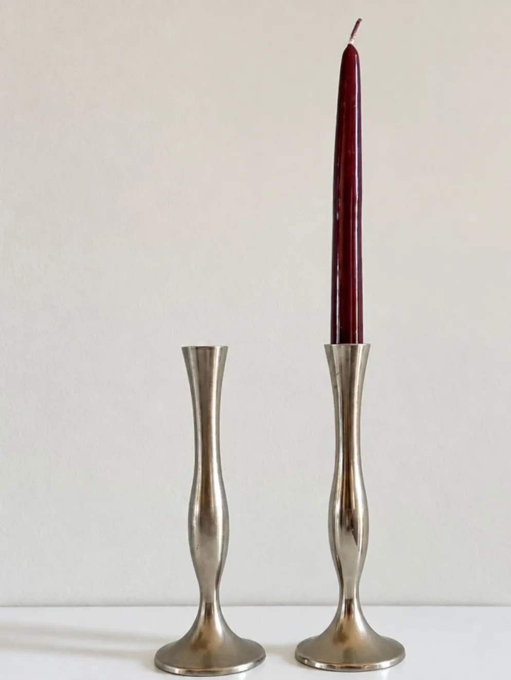 Paire de soliflores/ bougeoirs vintage Damart