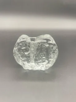 Paire de soliflores en verre glacé, Allemagne, années 1970