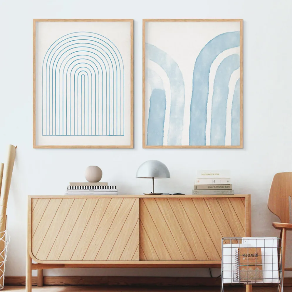 Paire d’estampes, 50x70cm