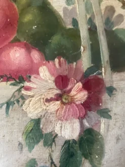 Paire de tableaux, natures mortes fruits et fleurs
