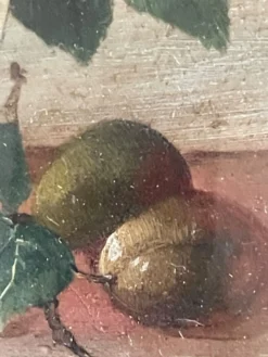 Paire de tableaux, natures mortes fruits et fleurs