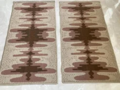 Paire de tapis organiques de style scandinave, Tchécoslovaquie années 1970