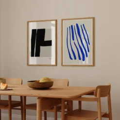 Paire de tirages giclée, ensemble d’art mural abstrait de deux