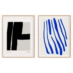 Paire de tirages giclée, ensemble d’art mural abstrait de deux