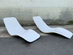 Paire de transats bains de soleil Eurolax R1 par Charles Zublena