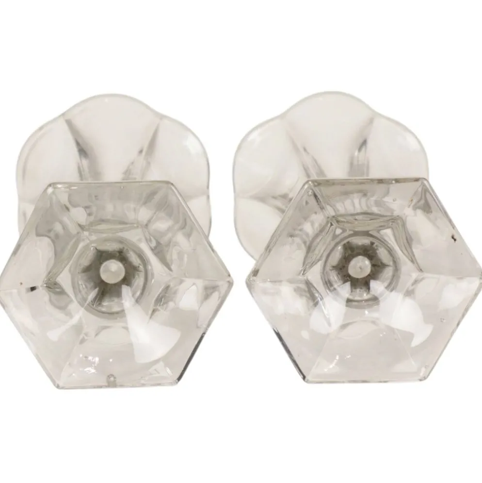 Paire de vases 'Américain' Luxval en cristal clair de Val Saint Lambert, 23 cm