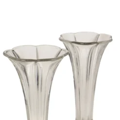Paire de vases 'Américain' Luxval en cristal clair de Val Saint Lambert, 23 cm