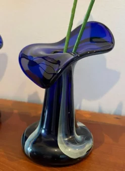 Paire de vases vintage en verre de Murano par Marta Marzotto