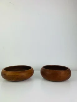 Paire de vide poches scandinaves en teck, années 60