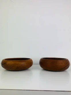 Paire de vide poches scandinaves en teck, années 60