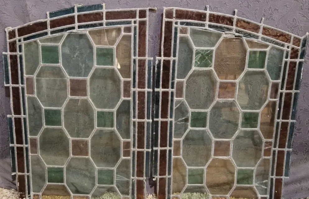 Paire de vitraux