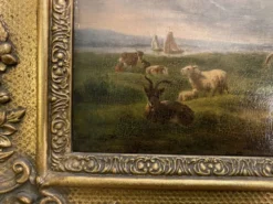 Paire d’huiles sur panneau scènes champêtres Balthazar Paul Ommeganck