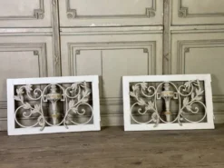 Paire d’imposte en fonte de style Louis XVI