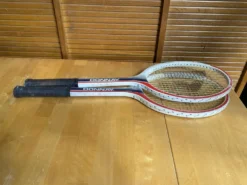Paire Raquette Tennis Ancienne DONNAY GLM 680 Bois + Housse MARCO Vint
