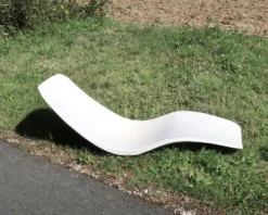 Paire transat chaise longue de Charles Zublena en fibre de verre, années 60