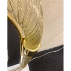 Pair of Gold Leaf Murano Glass Wall Mirrors, Italian “Torciglione” Design