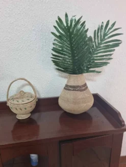 Panier Africain Tissé à la Main – Artisanat Fulani (Peul/Fulbe) du Cameroun