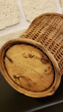 Panier avec anse en rotin 2 compartiments