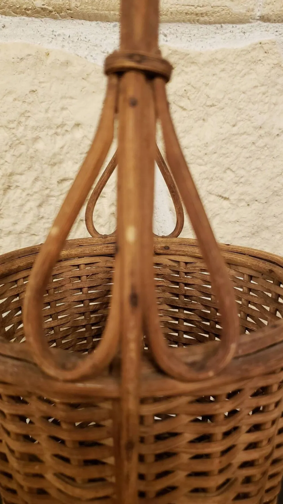 Panier avec anse en rotin 2 compartiments