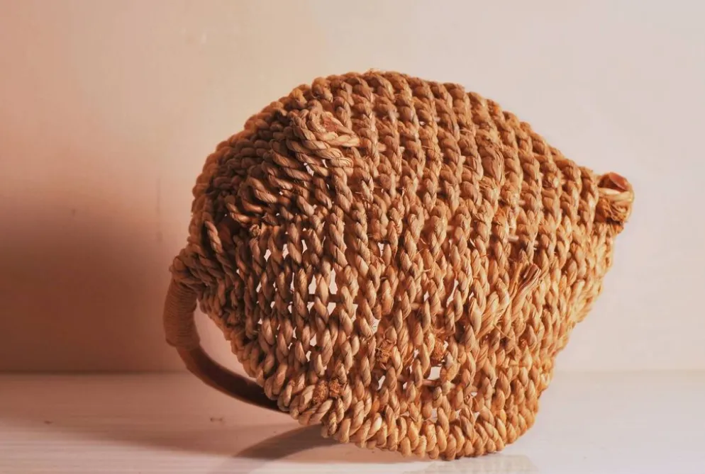 Panier de collecte antique fait main