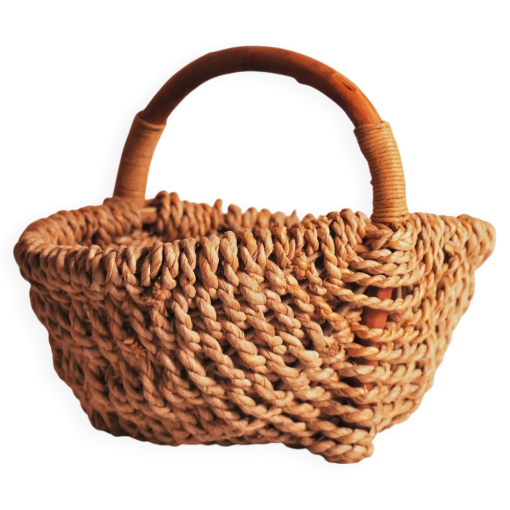 Panier de collecte antique fait main