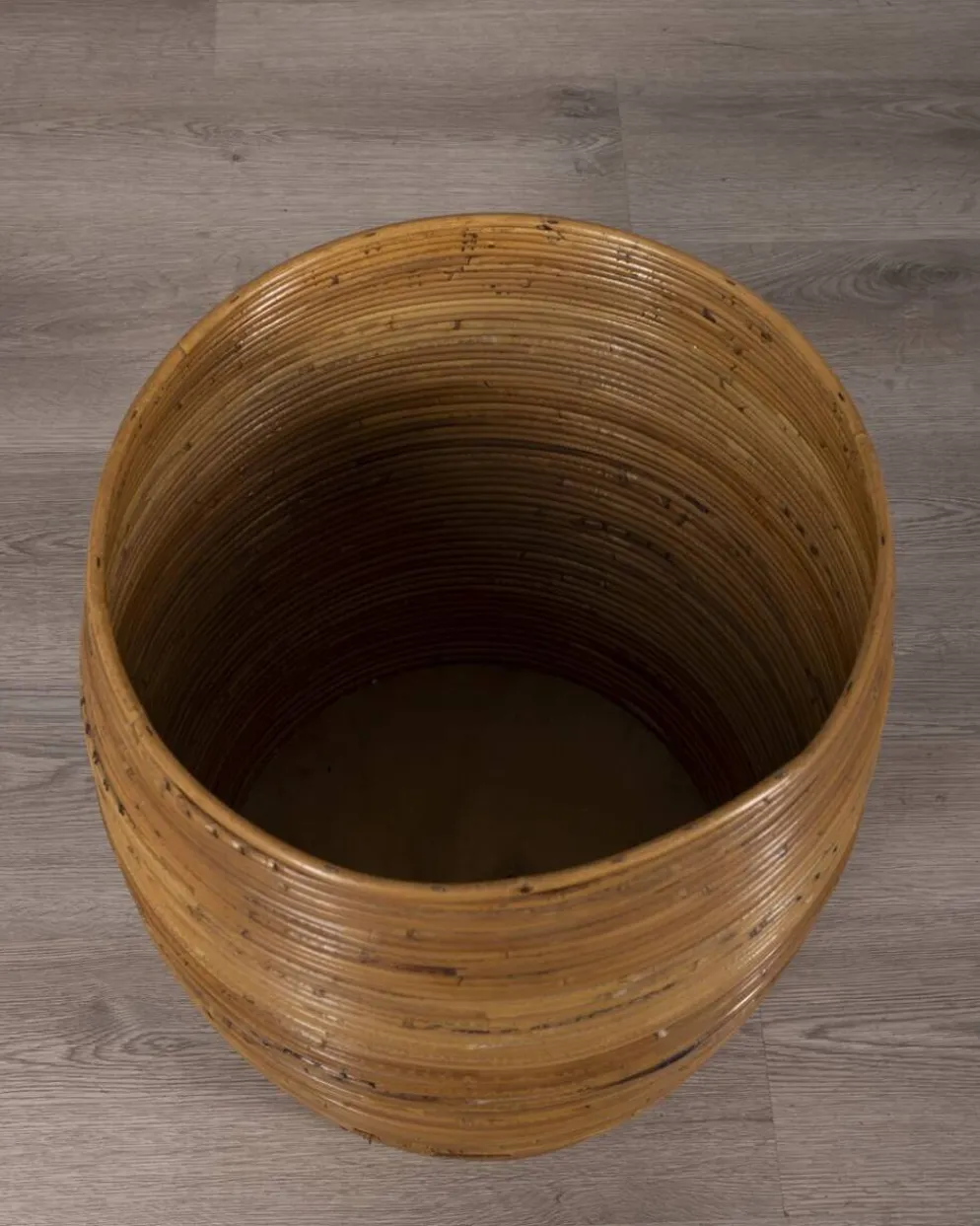 Panier de rangement en bambou au design italien vintage des années 1960