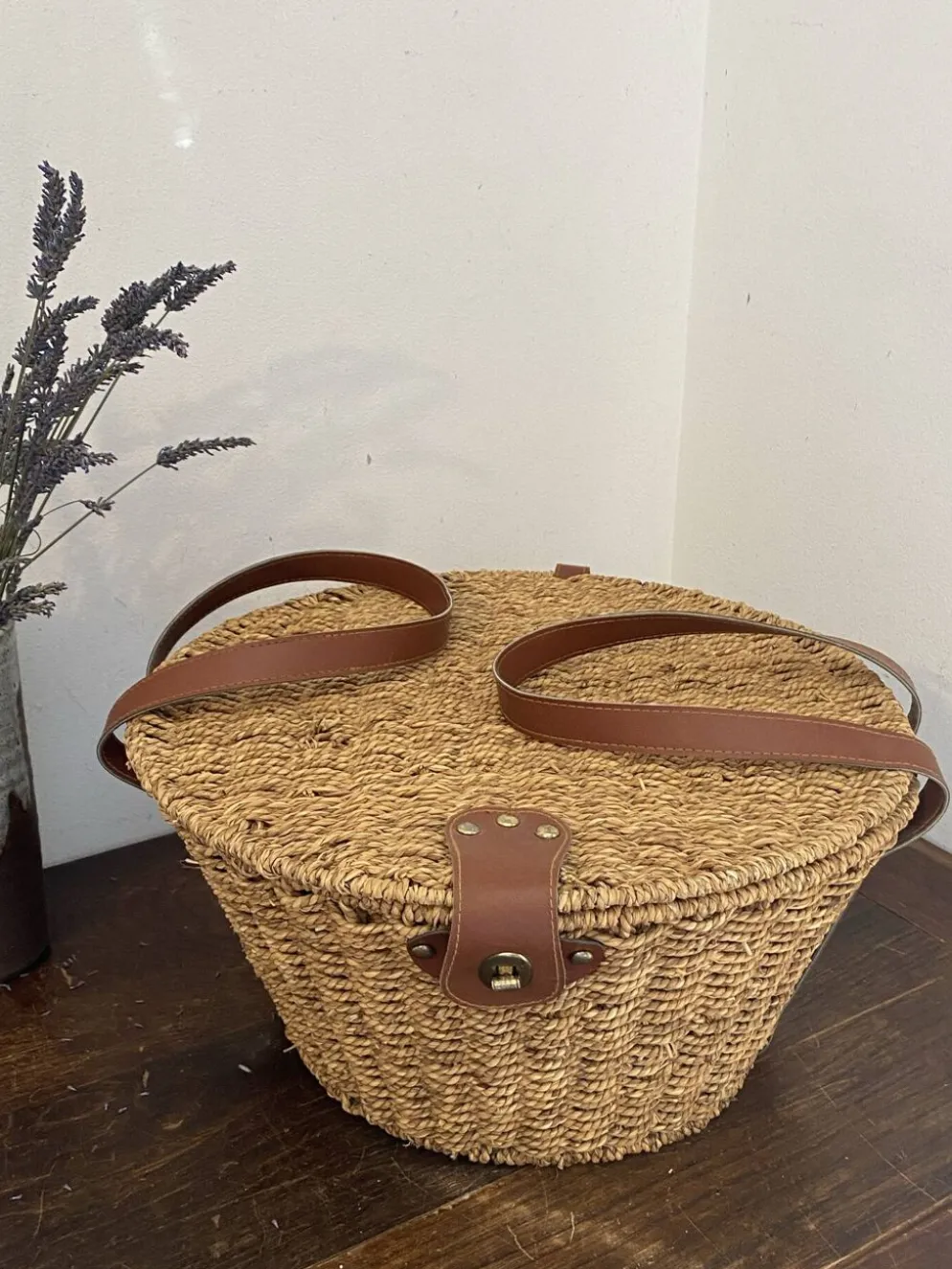 Panier en corde tressée