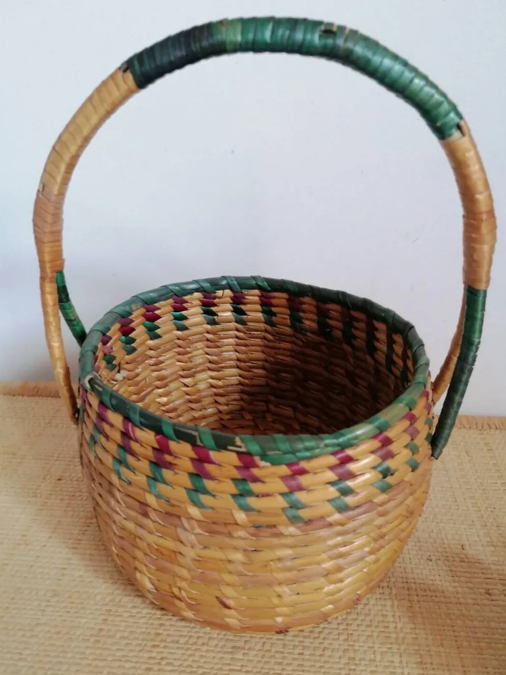 Panier enfant paille tressée