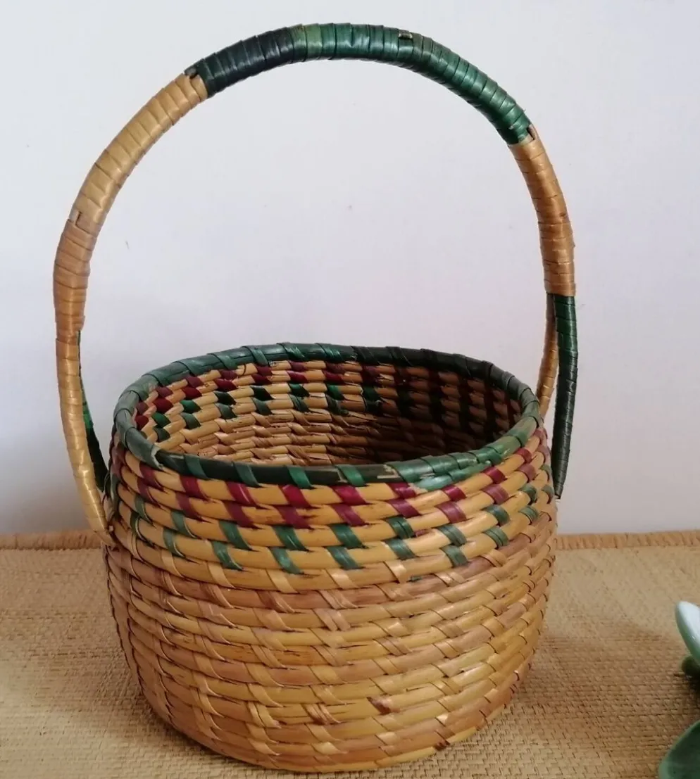 Panier enfant paille tressée