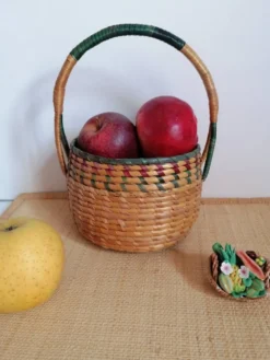 Panier enfant paille tressée
