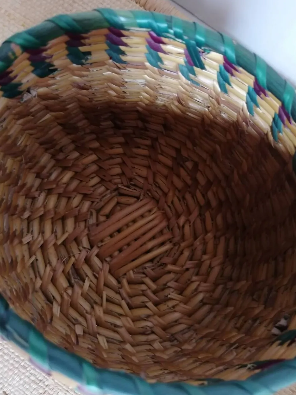 Panier enfant paille tressée
