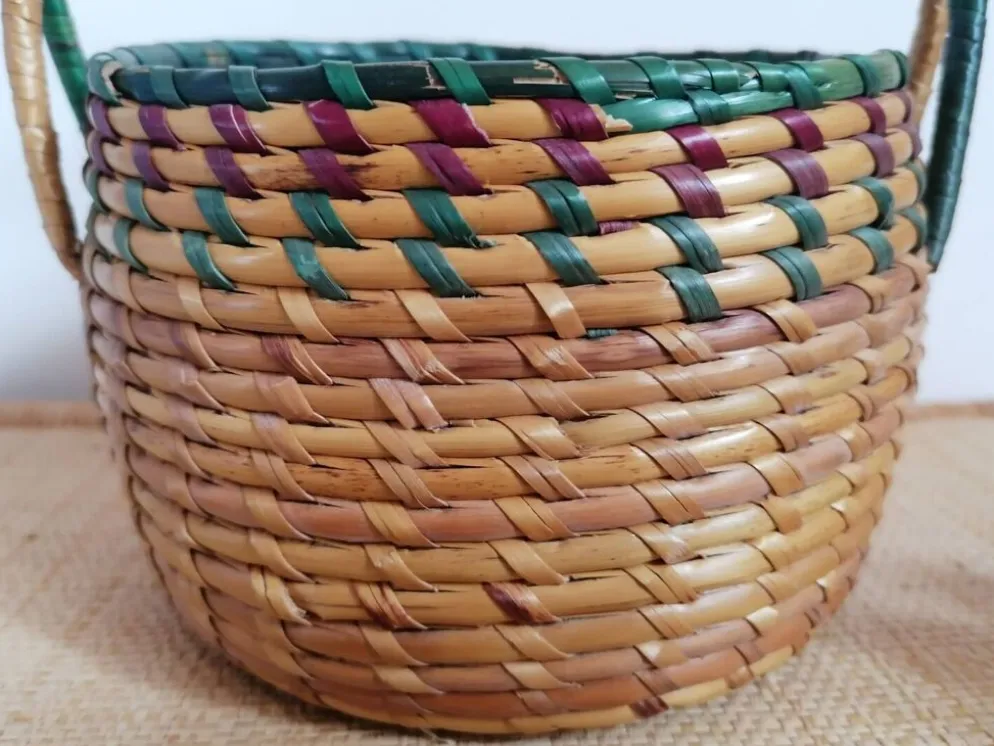 Panier enfant paille tressée
