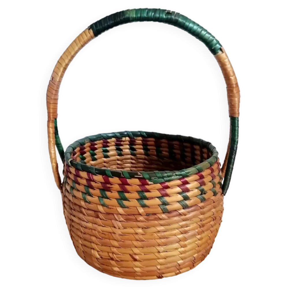 Panier enfant paille tressée