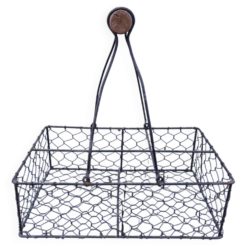 Panier en fil de fer grillagé