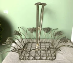 Panier en métal vintage des années 60