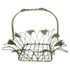 Panier en métal vintage des années 60