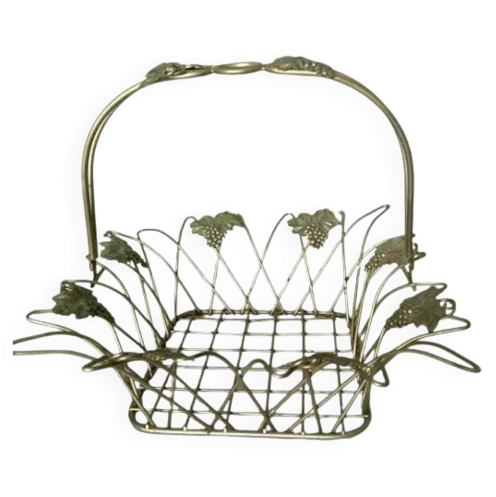 Panier en métal vintage des années 60