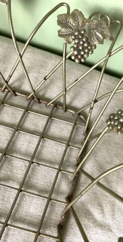 Panier en métal vintage des années 60