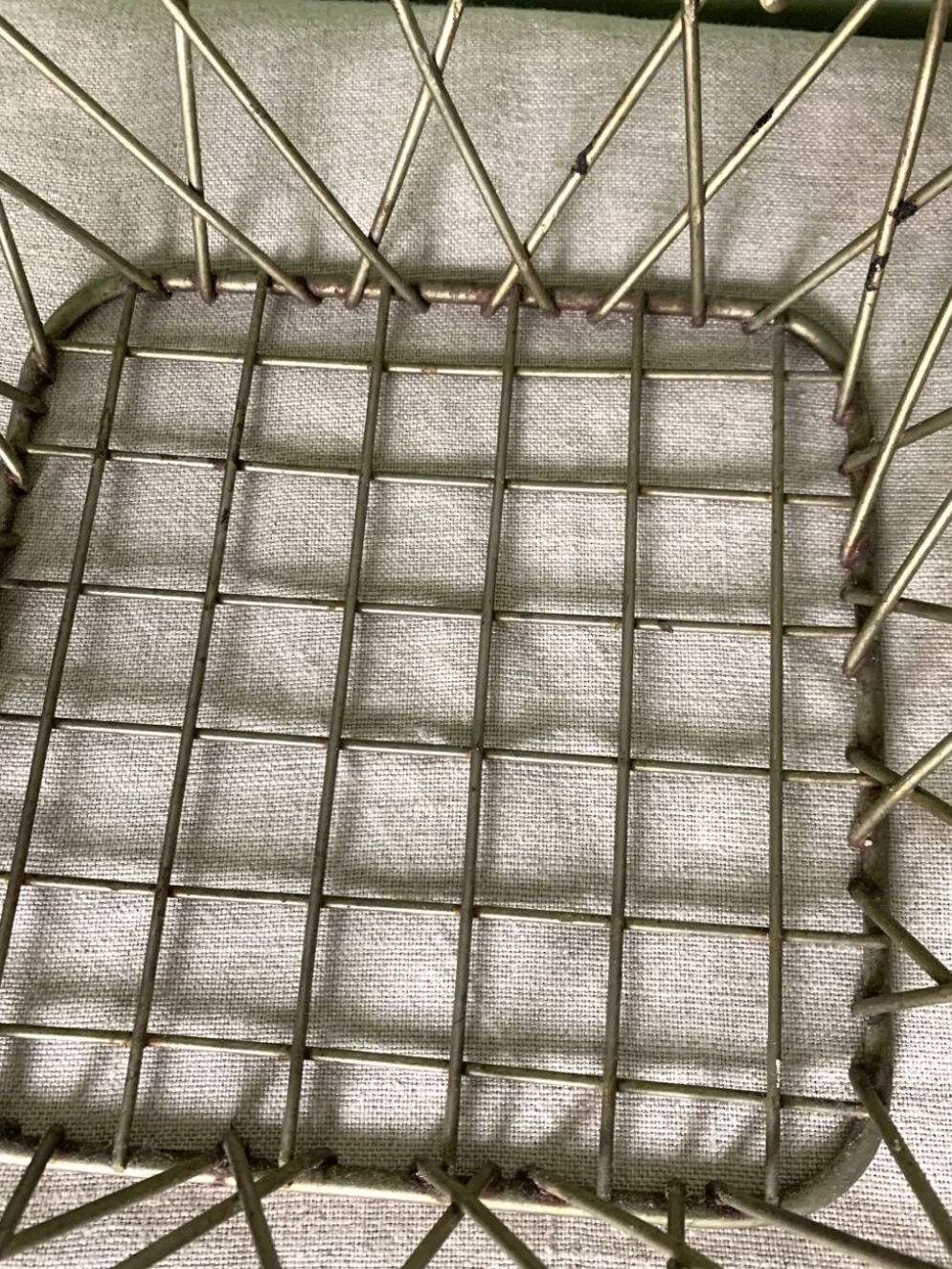 Panier en métal vintage des années 60