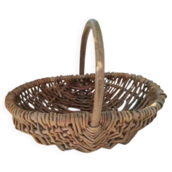 Panier en osier campagnard