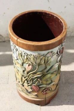 Panier en papier sculpté Art Nouveau
